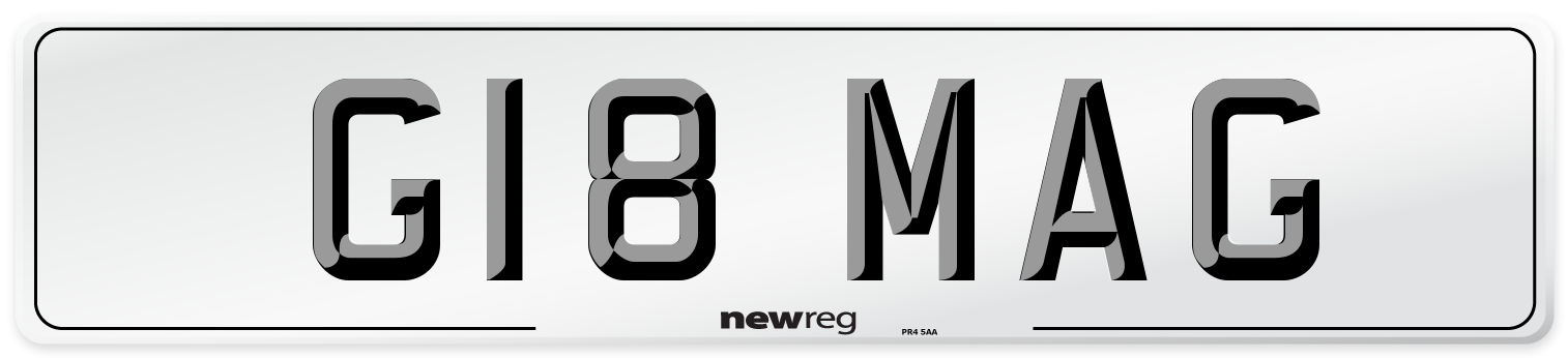G18 MAG Number Plate from New Reg